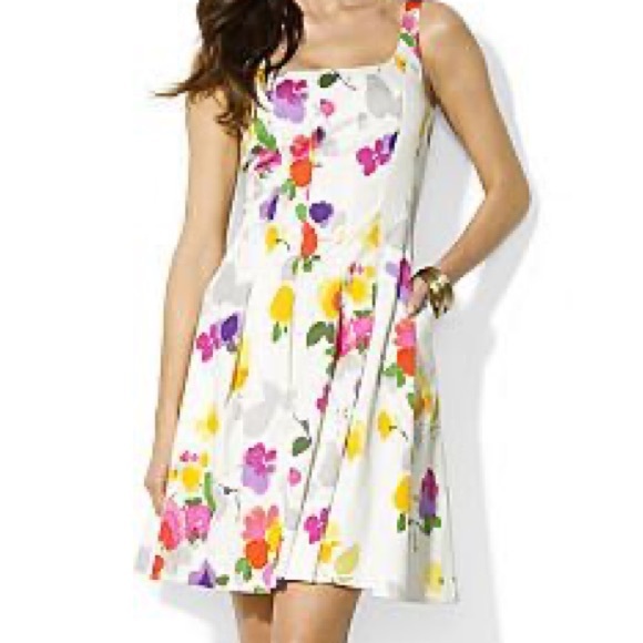 Cotton Twill, lined, 2 Ralph Lauren Derby A Line Dress, Sleeveless, princess - Picture 2 of 3